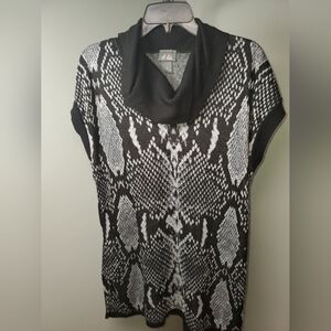 Dots Black Ribbed Knit Sweater